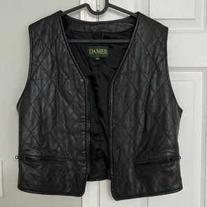 Black Danier leather vest